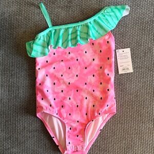 Jumping Beans Pink Watermelon One Shoulder Swimsuit